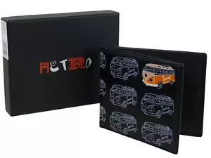 Mens Top Quality Leather Bi-Fold Wallet by Golunski; Retro Camper Van Gift Boxed - Picture 1 of 3