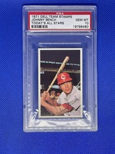 1971 Dell Team Stamps Today's All Stars Johnny Bench HOF PSA 10 GEM MT ⚾⚾⚾⚾