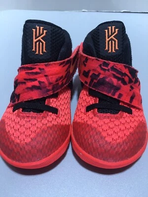 Nike Boys Kyrie 2 Basketball Inferno Mid Shoes 827281-680 Hook Loop Sneakers 5C - Image 1 of 4