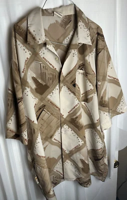 Vintage 90's Hip Hop South Pole  Button Up Shirt XL All Over Print - Image 1 of 4