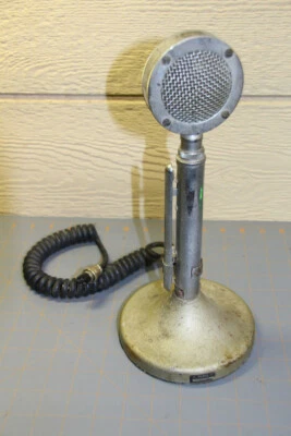 Microphone Mic Large Diaphragm Classic Stand Desk Ham Radio CB MD - Image 1 of 4