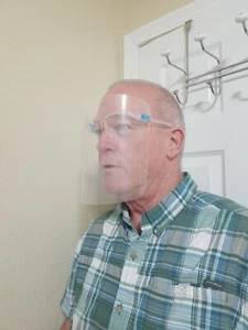 Face Shield Guard Mask Safety Protection With 6 Glass Frames and 6 shields. - Picture 1 of 2