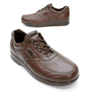 SAS Men's 14 M Time Out Brown Leather Diabetic Walking Tripad Comfort Oxfords - Picture 1 of 12