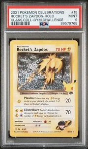 Pokemon 15/32 Rocket's Zapdos PSA 8 - Celebrations - Picture 1 of 2