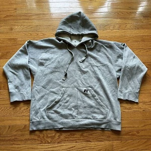 Y2K Russel Athletic Gray Pull-Over Essential Hoodie Size Large - Picture 1 of 5