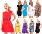 GIRLS PARTY FLORAL KIDS PLAIN BODY CO SKATER DRESS FLARED BELTED PRINTED DRESSES