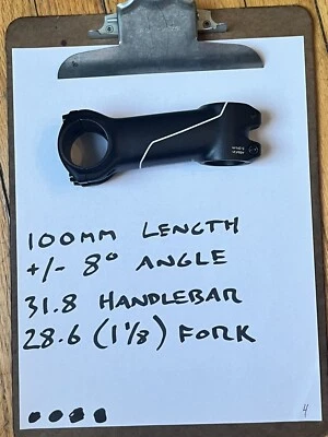 GENUINE Giant-USA Bicycle Stem, 31.8mm handlbar, 100mm length, US Shipper - Image 1 of 2