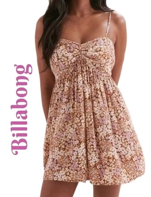 Mameluco Billabong Mujer Día Brillo Talla M Floral Correa Ajustable Ligero Foto 1 de 4