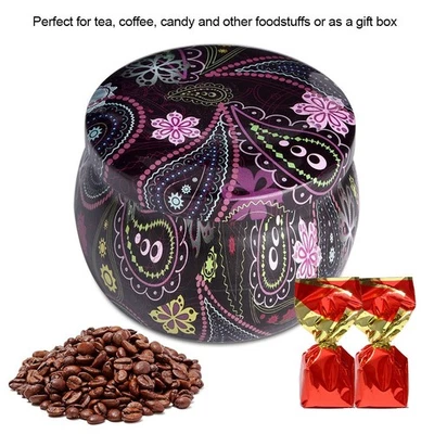 (A)Tinplate Storage Box Metal Canister Home Kitchen Box For Tea Coffee Cand DW - Image 1 of 4