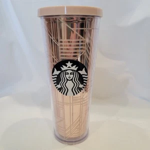 Starbucks 24oz Rose Gold Geometric Design Tumbler - Bild 1 von 8