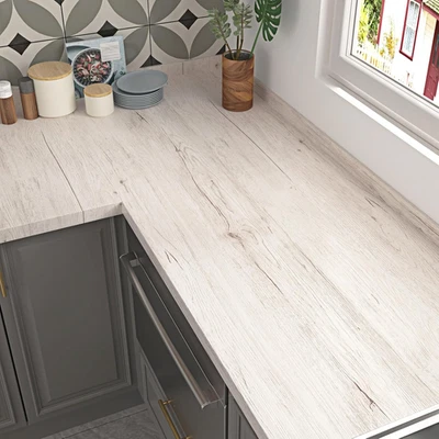 Oak Wood Grain Contact Paper for Kitchen Countertops Light Wood Peel and Stick W - Image 1 of 4