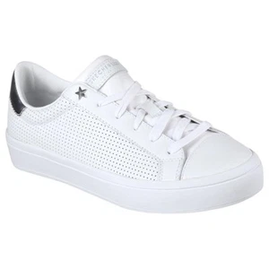 Womens Skechers Hi-Lites Perf-Ect White Lace Up Sport Shoes - Picture 1 of 7