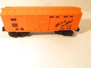 LIONEL TRAIN POST-WAR  6014 ORANGE FRISCO BOXCAR- 027- EXC.- H52 - Picture 1 of 9