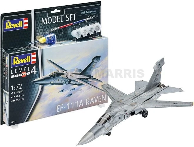 REVELL Set modellino EF-111A Raven con dipinto da assemblare 1/72 REV64974