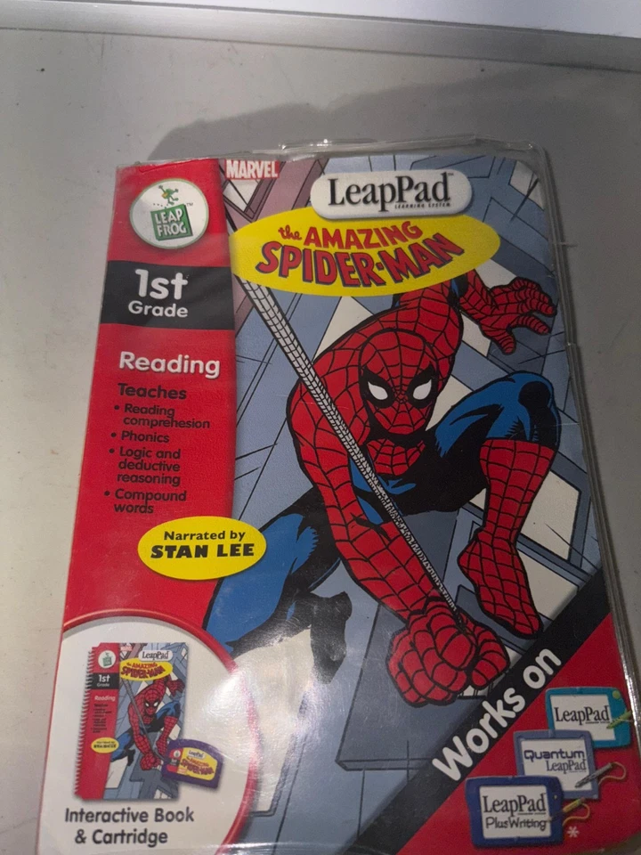 LeapFrog LeapPad The Amazing Spider-Man 1st Grade Reading Book & Cartridge - Image 1 of 4