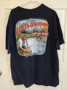 Harley Davidson T shirt 2013 Black Chilkoot Pass Skagway Alaska Mens Sz 2XL - Picture 1 of 7