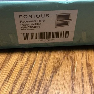 Soporte de papel higiénico empotrado Forious soporte de montaje trasero de montaje en pared WW0204BN - Imagen 1 de 2