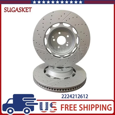 FOR Mercedes Benz W222 S63 S65 AMG 2014-2020 Front Brake Rotors A2224212612 - Image 1 of 4