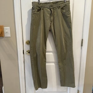 Polo Ralph Lauren PRL 650 Straight Cotton Olive Green Jeans Hose - Herren 34x32 - Bild 1 von 11