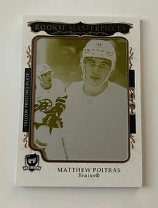 Matthew Poitras 2023-24 The Cup Yellow Printing Plate 1/1 Boston Bruins - Picture 1 of 2