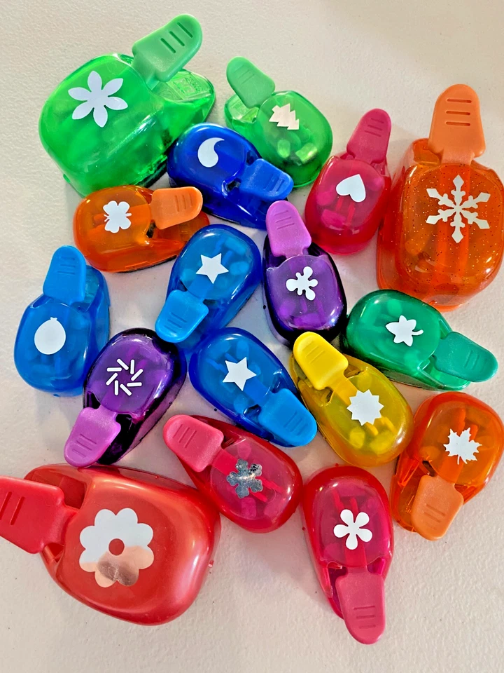 EK Success Paper Punch Mini .75" Flowers Stems Leaves Shapes Stars YOU PICK - Image 1 of 1