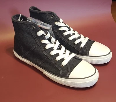 Zapatilla deportiva Ralph Lauren para mujer talla 11 de caña alta enero II franela gris nueva sin caja Foto 1 de 4