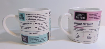 Fred Juego de 2 Tazas de Grub Snack Salado Diente Dulce 8 Recetas en Tazas de Café de 12 OZ Foto 1 de 4