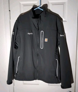 Carhartt Jacket Mens Black Rain Defender Softshell Relaxed Fit, Large. Ft Irwin  - Picture 1 of 11