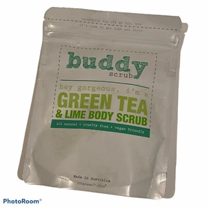 NEW Buddy Scrub Green Tea & Lime Body Scrub 7.05oz All Natural Vegan Friendly - Picture 1 of 4