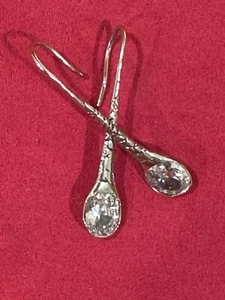Sterling Silver & Cubic Zirconia Earrings by Silpada - Picture 1 of 11
