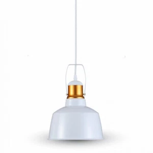 Pendant Holder E27 Vintage Aluminum White - Picture 1 of 1