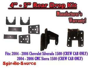 4" - 5" REAR Drop KIT FOR 2004 - 2006 Chevy Silverado GMC Sierra CREW CAB - Picture 1 of 1