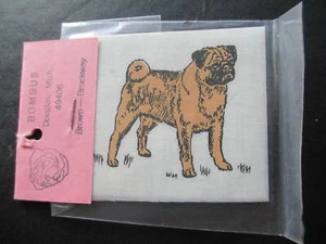 "Bordado vintage de animales caninos raza de perro Pug 3" hierro * - Imagen 1 de 2