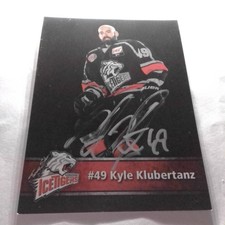 DEL autograph card ICE Tigers Nuremberg 2015/16 signed Kyle club dance