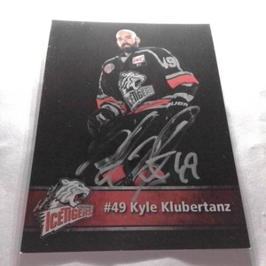 DEL autograph card ICE Tigers Nuremberg 2015/16 signed Kyle club dance