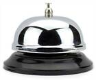 8.5cm, 10cm - Chrome Service Bell with Black Base
