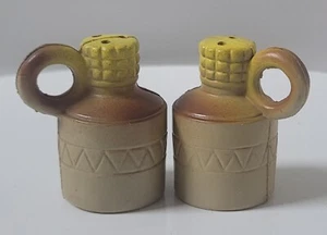 Jarras marrones vintage agitadores de cerámica sal y pimienta decoración kitsch de cocina- - Imagen 1 de 7