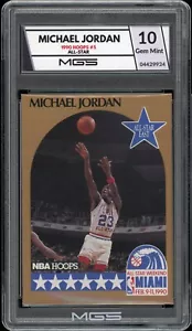 1990 Hoops #5 Michael Jordan MGS GRADED 10 gemme ottime condizioni Chicago BULLS SUPERSTAR HOF - Foto 1 di 2