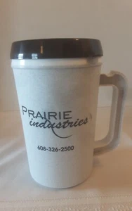 Vtg Prairie Industries 22 Oz Thermal Mug Advertising - Picture 1 of 8