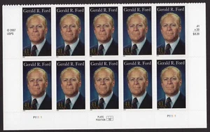 SCOTT #4199 Gerald Ford Plate Block of 10 Stamps - MNH - Picture 1 of 1