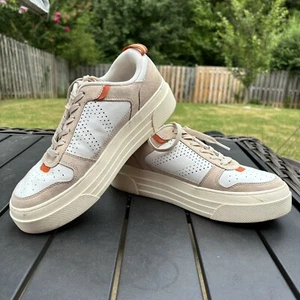 Le TIGRE Midtown Platform Sneaker Size 8.5M TW-MIDTOWN LO 1977 Beige Orange - Picture 1 of 10