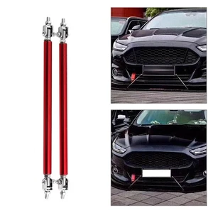 Verstellbare Frontstoßstange Lippe Splitter Strebe Stange Spurstange passend 15cm rot - Bild 1 von 5