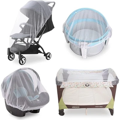 Baby Mosquito Net for Stroller Reusable Bug Net Stroller Playards Pack Portable - Image 1 of 4