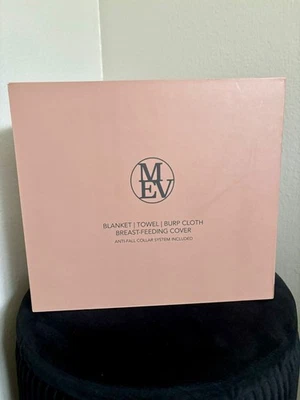 Manta de muselina suave para bebé MEV - envoltura marfil y cubierta de lactancia con correa Foto 1 de 4