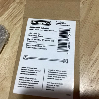 Toallero Amerock BH36023ORB Mulholland 19-13/16" - Bronce frotado con aceite Foto 1 de 3