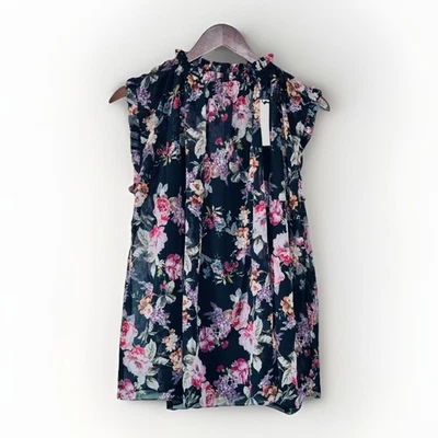 NWT  Women’s Anthropologie Olivaceous  sheer sleeveless blouse Small - Image 1 of 4