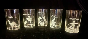 1920’s Prohibition Era - 1932 Antique Election Mini WHISKEY BEER GLASS Set Of 5 - Picture 1 of 8