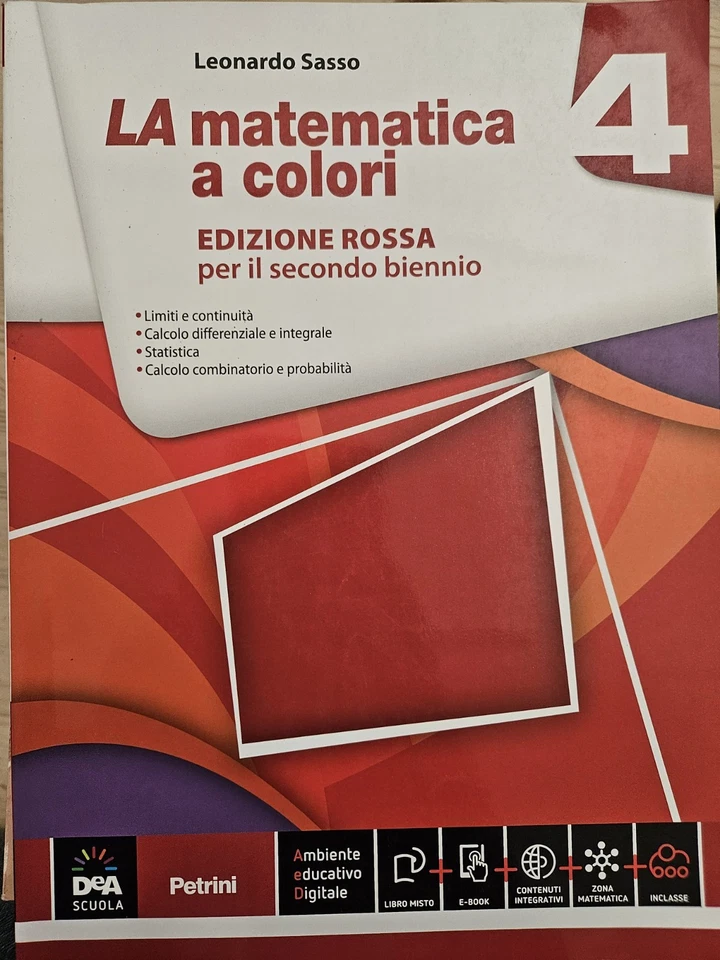 La Matematica a colori vol 4 edizione rossa ''Petrini-Dea'' - Immagine 1 di 1