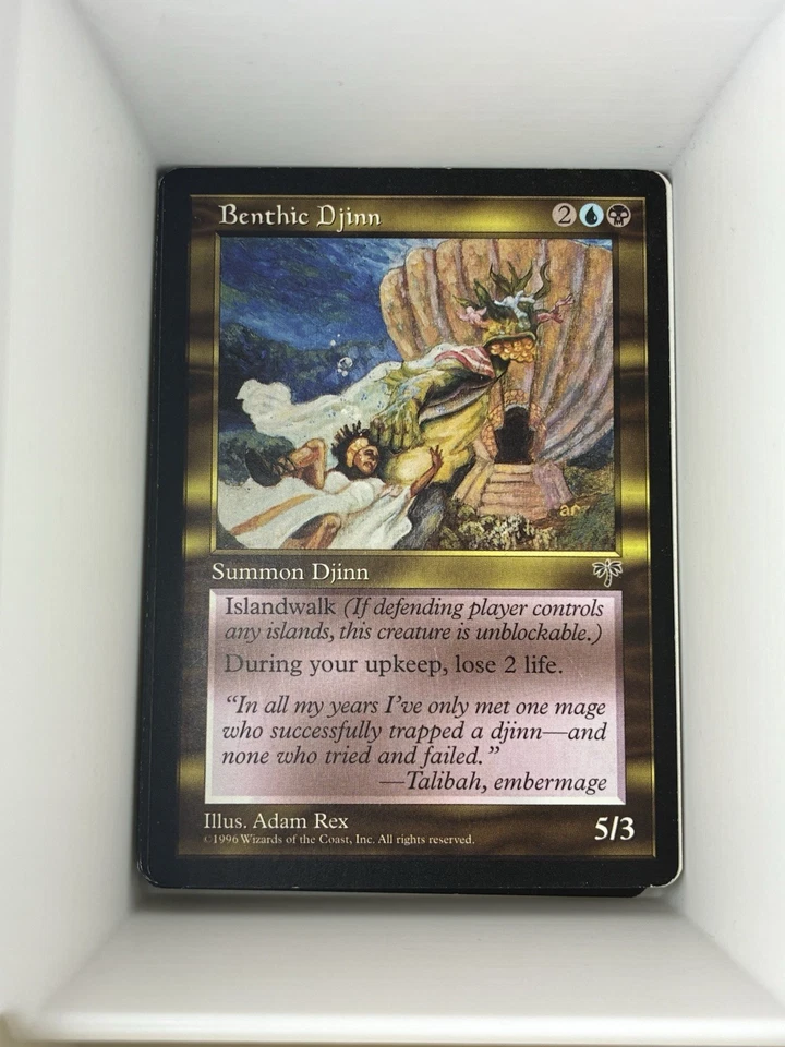 1x Benthic Djinn Mirage LP MTG Magic the Gathering. M14 - Image 1 of 1