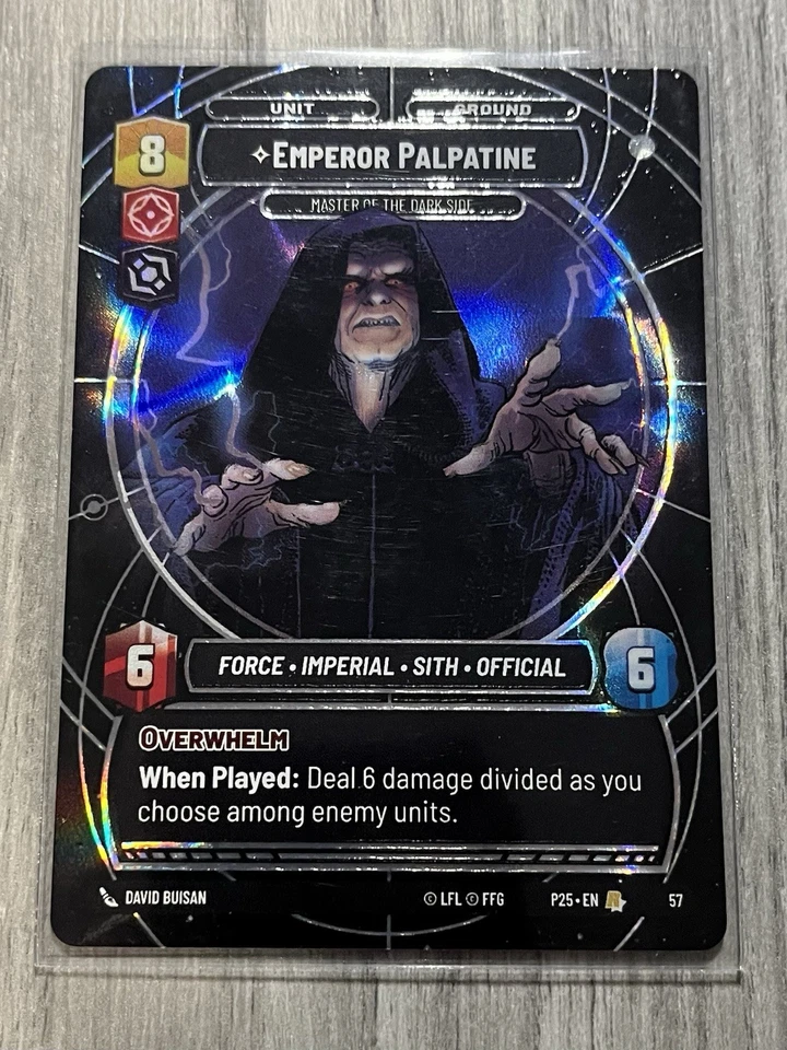 Star Wars Unlimited Regional Qualifier Promo Card Emperor Palpatine FOIL - Image 1 of 1